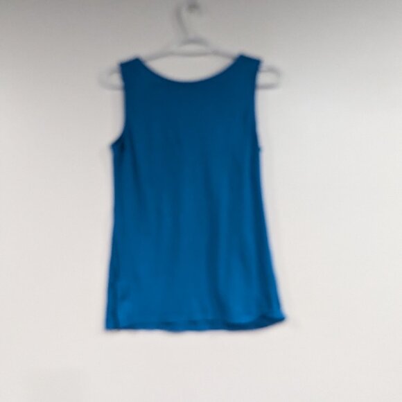 Ann Taylor LOFT Smocked Tank Top Blue Size Small - Picture 6 of 7
